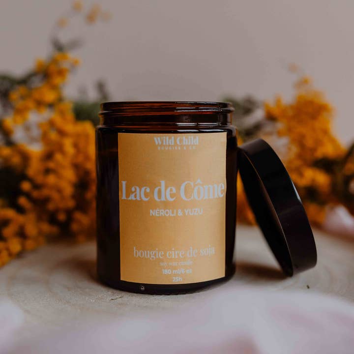 WILD CHILD Bougies & Co - Wholesale Jar/Filled Candle - "Lake Como" Vegetable Wax Candle - 25h - Neroli & Yuzu2
