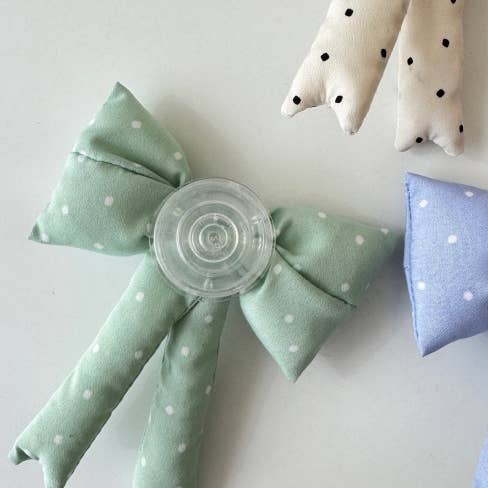 MOND HAUS - Wholesale Phone Grip - Myrtle Phone Grip | Polka Dot Fabric Padding Ribbon Charm3