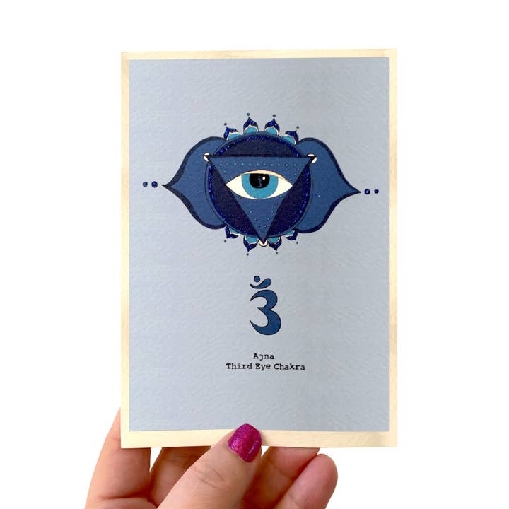 Chakra kort - tredje øje chakra for engroshandel hos Rosie Wonders