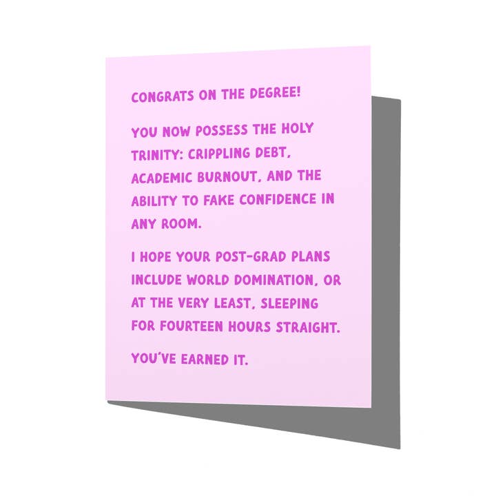 La Folie Press - Wholesale Graduation Card - World Domination Graduation Funny Congrats Card0