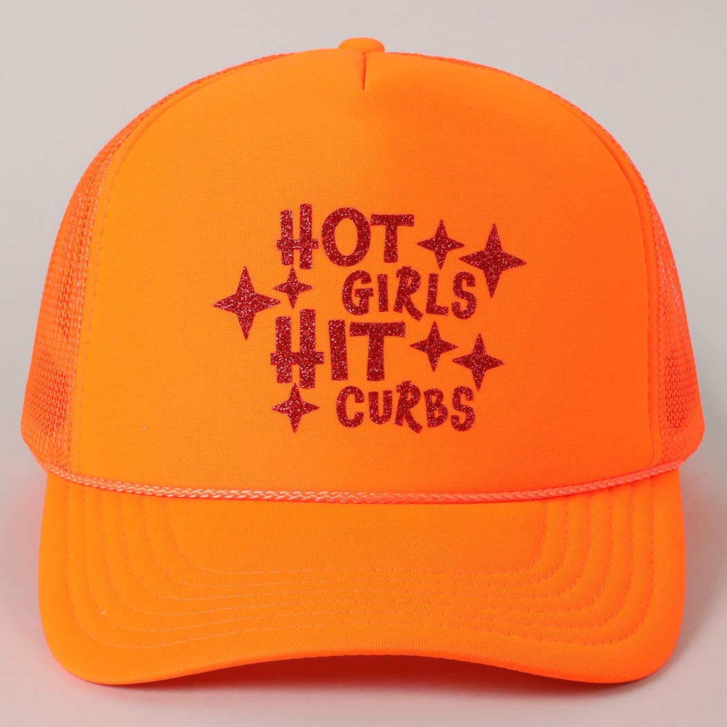 Fashion City - Wholesale Truckerpet - Dames - Heet Meiden Raken Stoepranden Glitter Logo Schuim Trucker Pet4