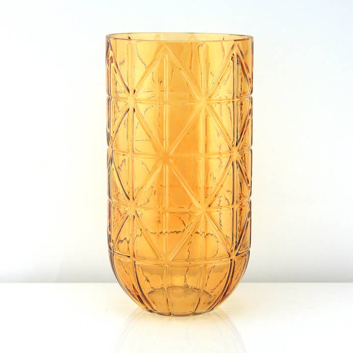 Galore Home - Wholesale Vase - Geometric Glass Vase (H-10.5" x D-5.5")1