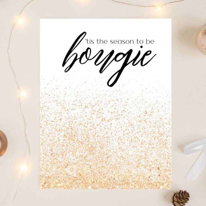 Sassy Christmas Card, Bougie Xmas Gift for wholesale by As Told By Ellie