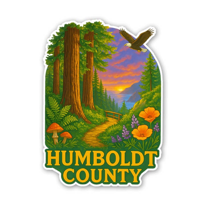 Autocolante Humboldt County Rising por atacado de Sticker Atlas