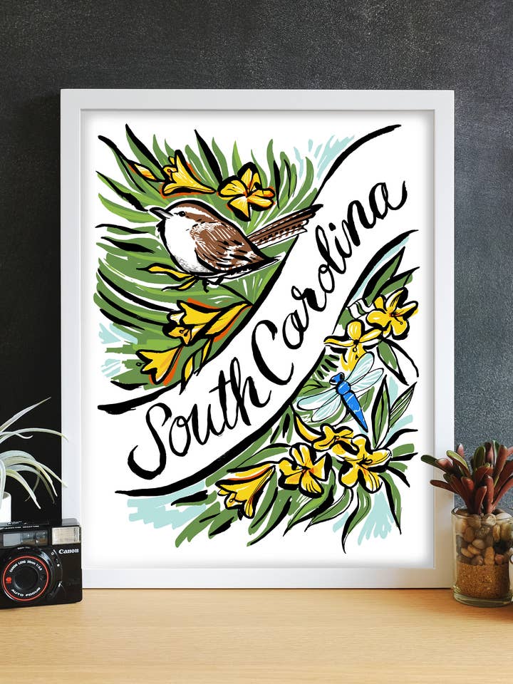 The Palmetto State Art Print | South Carolina for wholesale by Flourish Creative