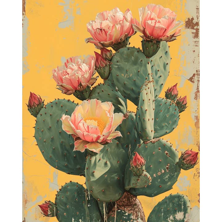 Vintage Southwest New Mexico Prickly Pear Cactus 8"x10" Art Print and other Purchase Wholesale nopal. Free Returns & Net 60 Terms on Faire trending on Faire.