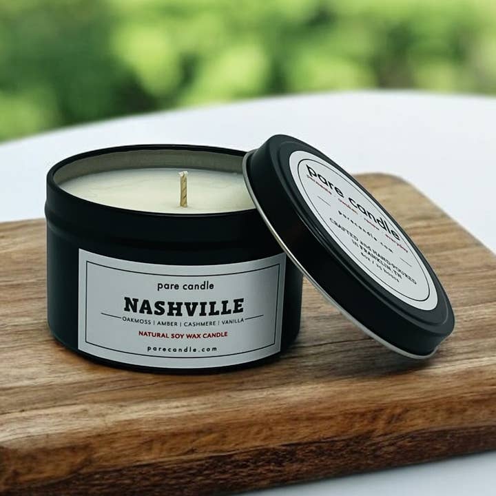 Nashville | 8-oz soy + coconut wax candle for wholesale by Pare Candle