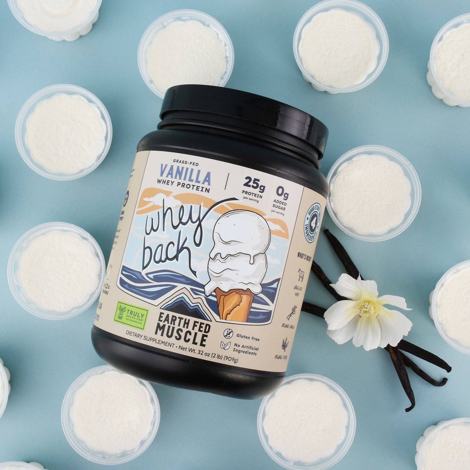 Earth Fed Muscle - Wholesale Protein/Superfood Powder - Whey Back Vanilla Grass-Fed Whey Protein2