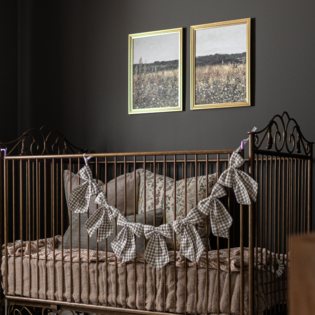 Luxe B Co - Wholesale Christmas Decoration - Bow Garland Gingham Green Fabric 5