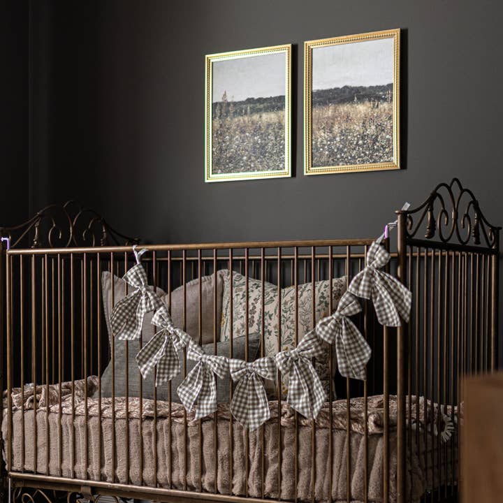 Luxe B Co - Wholesale Christmas Decoration - Bow Garland Gingham Green Fabric 5