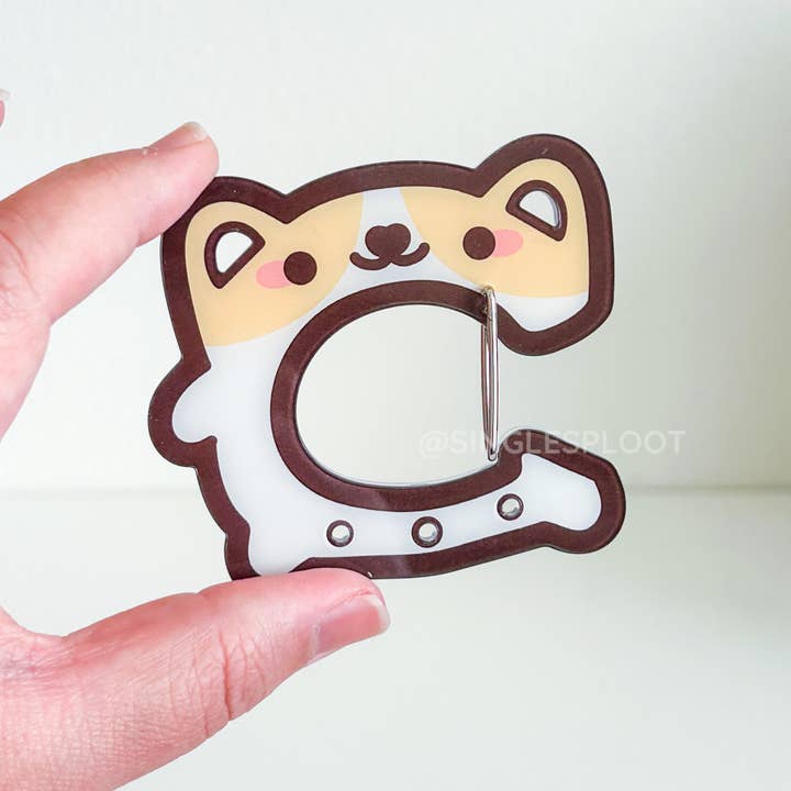 Chonky Corgi Acrylic Carabiner for wholesale by Single Sploot