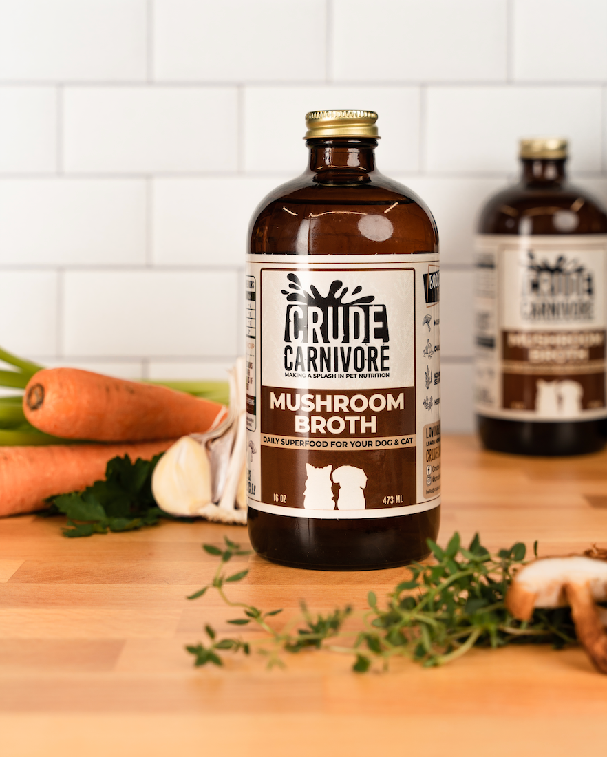 Crude Carnivore - Wholesale Pet Supplement - Cat/Dog - 16oz Mushroom Broth1