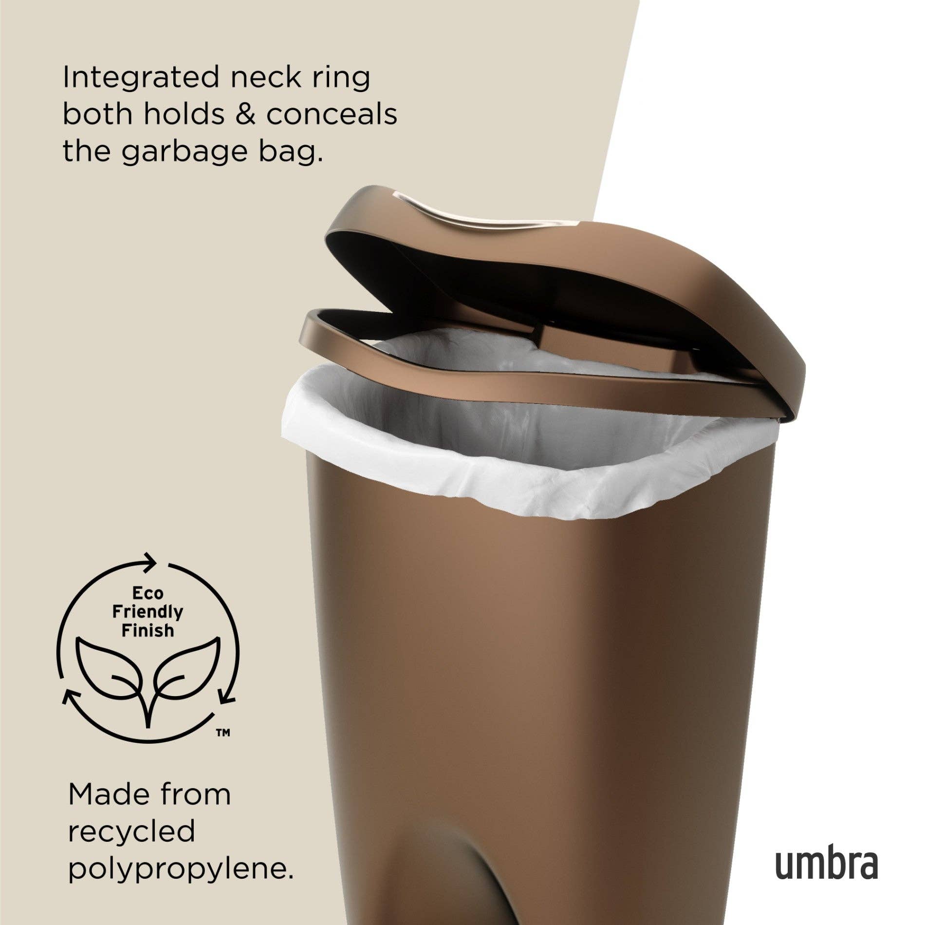 Umbra - Wholesale Trashcan/Trash Bin - Brim Step On Trash Can30