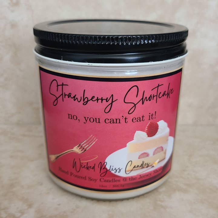 WBC Shops - Wholesale Jar/Filled Candle - Strawberry Shortcake Scented Soy Candle0