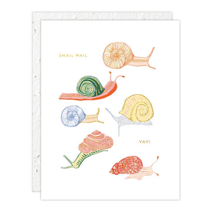 Seedlings - Wholesale Everyday Greeting Card - Snails - Just To Say Hi Card