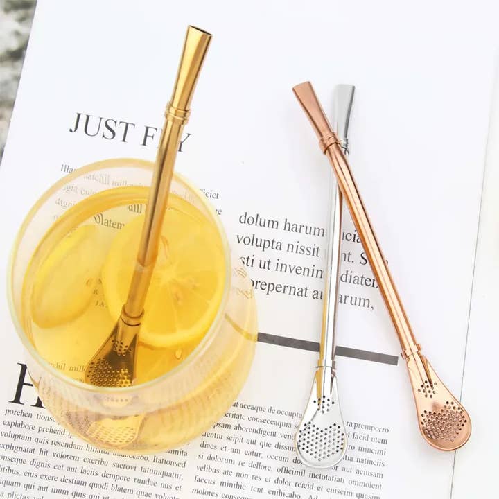 Sostraw & SmartThings - Wholesale Drinking Straw - Maté Straw - Stainless Steel Bombilla - 4 colors available