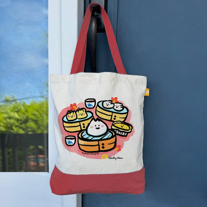 Dim Sum Canvas Tote Bag for wholesale by Brightspot Design