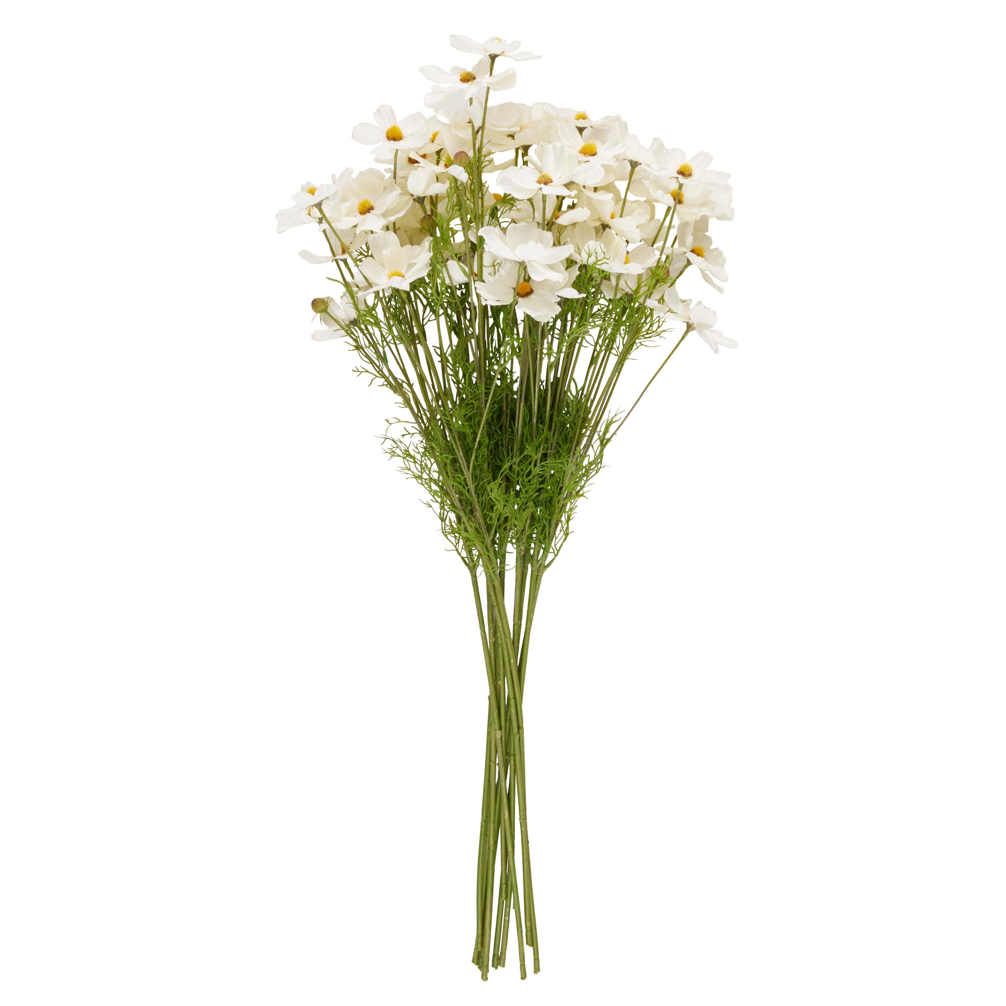 Deco Marché - Wholesale Artificial Flowers - Traditional White Faux Artificial Flower Stem Set2