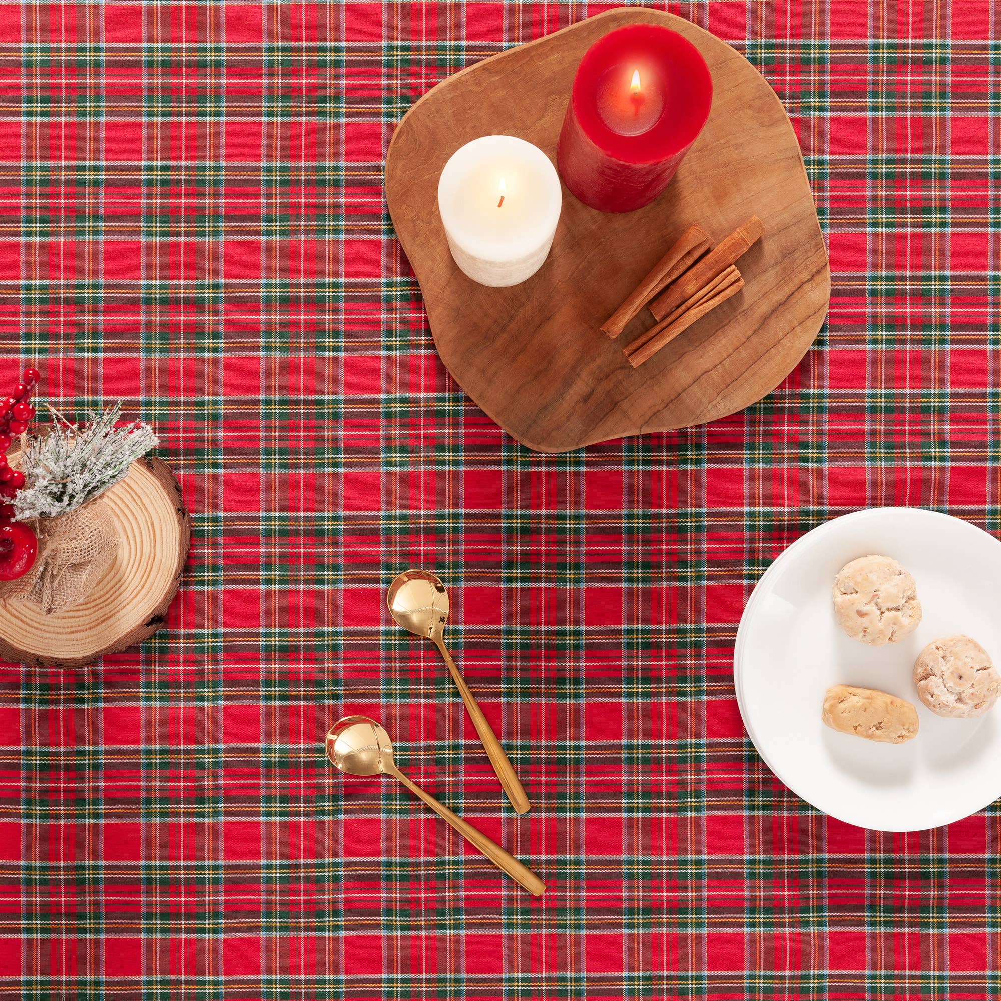 GAMUSI – wholesale Duk – Julduk bomull jacquard rutig CHECK8