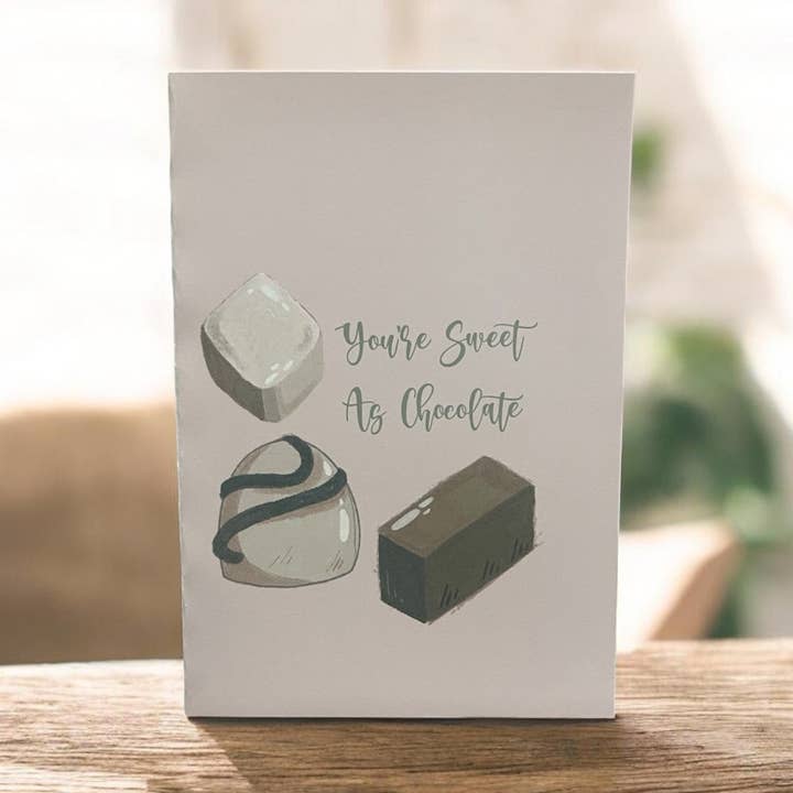 You’re sweet as chocolate Greeting Card for wholesale by Heart in the Woods