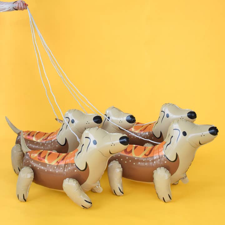 Jollity & Co. + Daydream Society - Wholesale Balloon - Trick or Treat Street Hot Dog Dachshund Mylar Balloon2