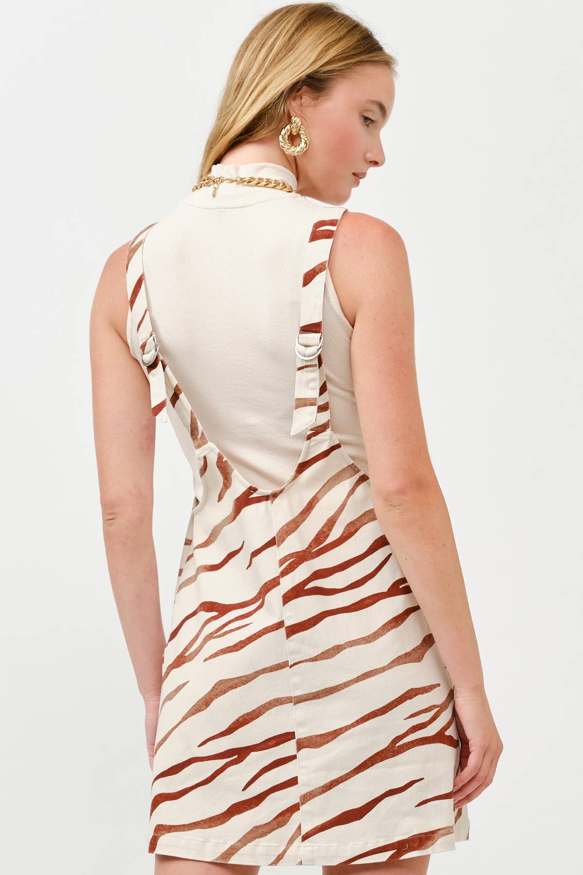 taupe Printed Mini Dress for wholesale on Faire2