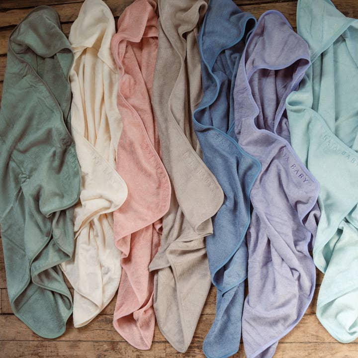 Bamboo/Cotton Hooded Towels for wholesale by Baja Baby