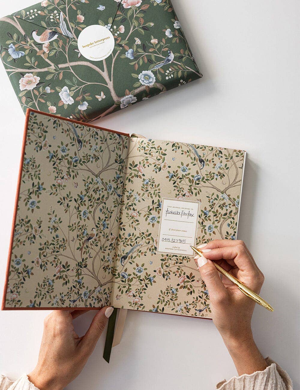 Bespoke Letterpress - Wholesale Dagboek/agenda - Linnen gebonden dagboek - Gebakken klei (Leeg dagboek)4