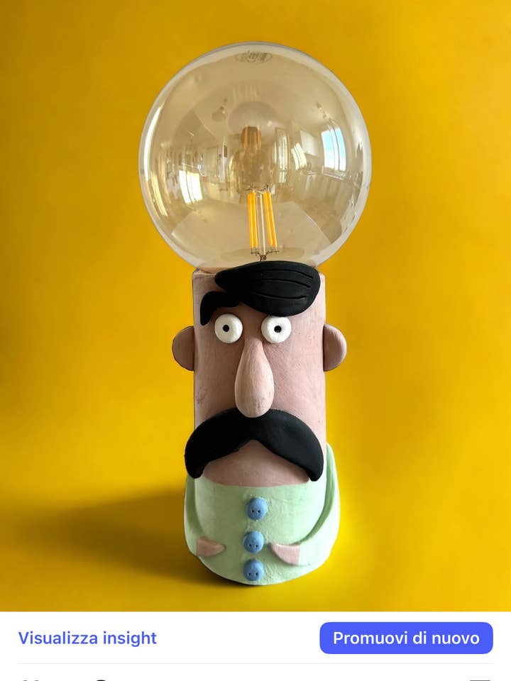 Lamp Fisherman in Ceramica for wholesale by Thetis Art Studio