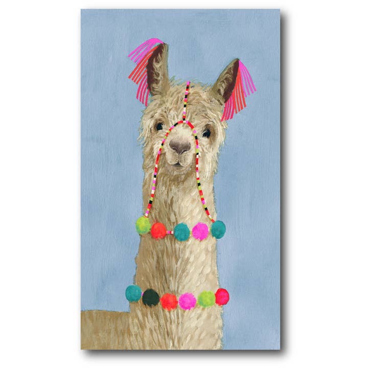 Adorned LIama III - Gallery Wrapped Canvas Wall Art for wholesale by Courtside Market