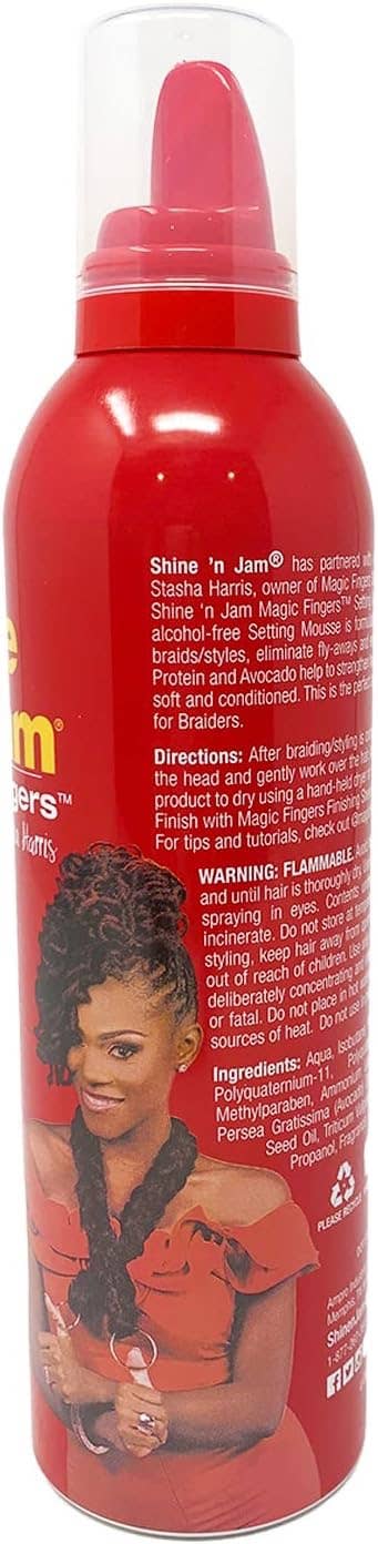 Hair Konection Corporation - Wholesale Hair Styling Gel/Mousse - Ampro Shine 'N Jam Magic Fingers Setting Mousse 12Oz2