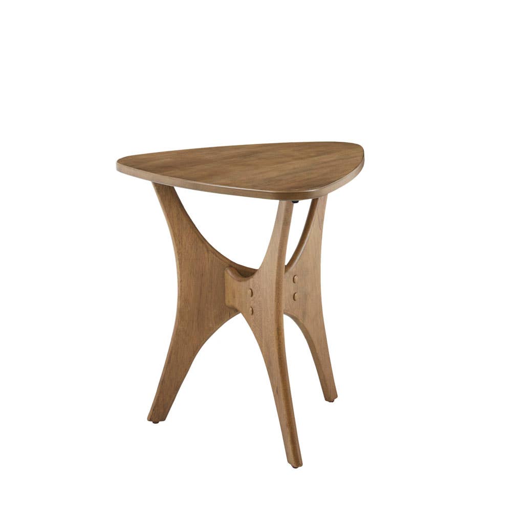 Olliix - Wholesale Side Table - Modern Mid-Century Triangular Wood Side Table, Natural1