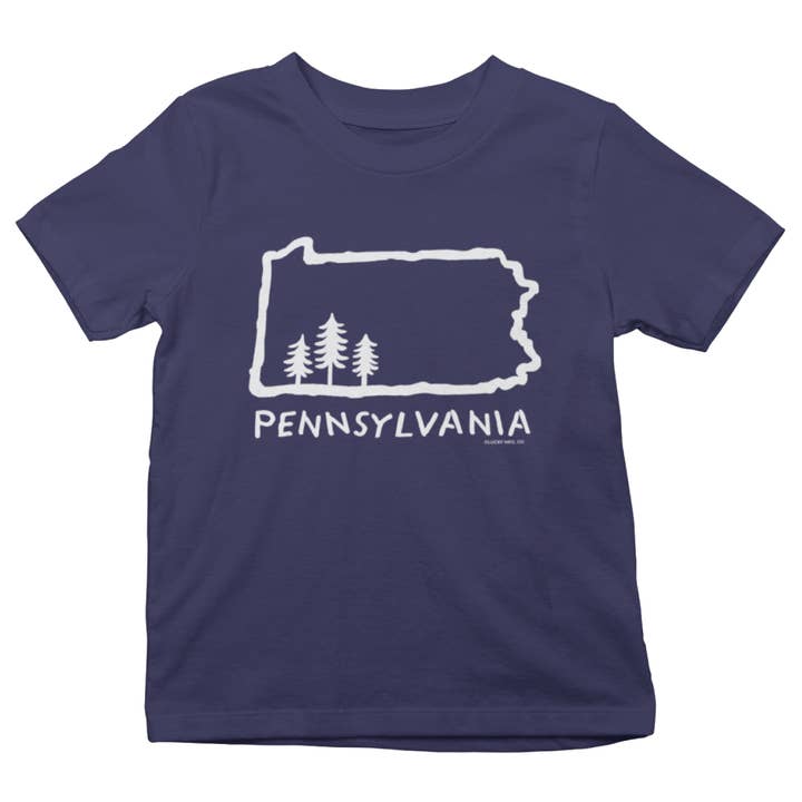 Pennsylvania State Trees Youth T-Shirt for wholesale by Lucky Mfg. Co.