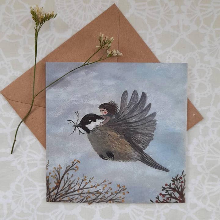 Above the berries greetings card for wholesale by LYDIAMAE