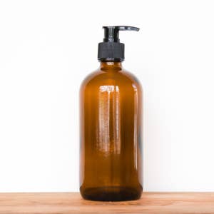 Reusable 16 oz Glass Spray Bottle (Empty) with Silicone Cushion
