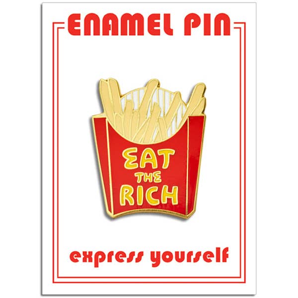 THE FOUND - Wholesale Lapel Pin/Button - Eat The Rich Pin
