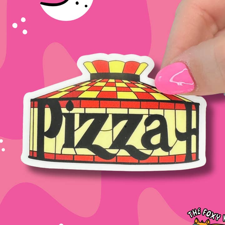 Pizza Chandelier Nostalgic Vinyl Sticker for wholesale by The Foxy Hipster