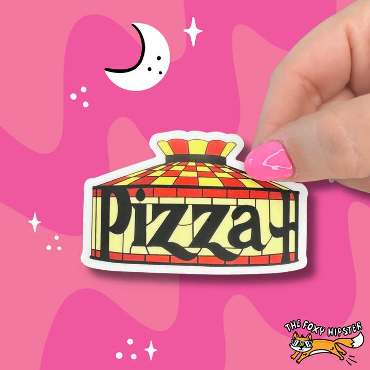 Pizza Chandelier Nostalgic Vinyl Sticker for wholesale by The Foxy Hipster