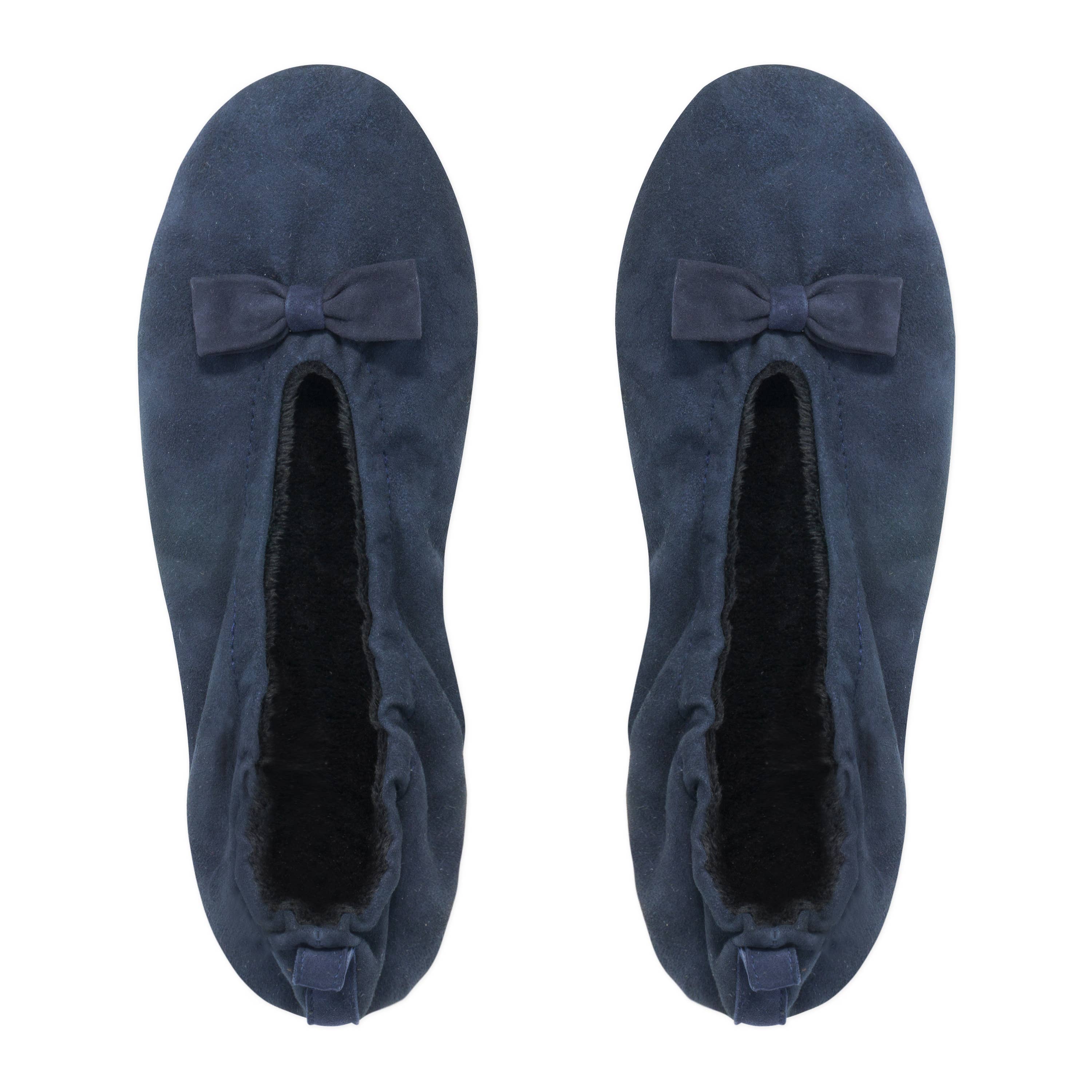 Glove Story - Wholesale Slippers - Women's - Women's indoor ballerinas in lamb suede leather - CF01391