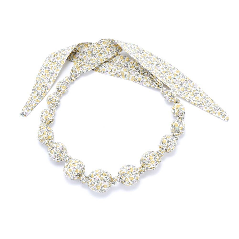 Peppercorn Kids - Wholesale Kids Necklace - Kids - Little Girls Beaded Cloth Necklace - Country Floral Print 0