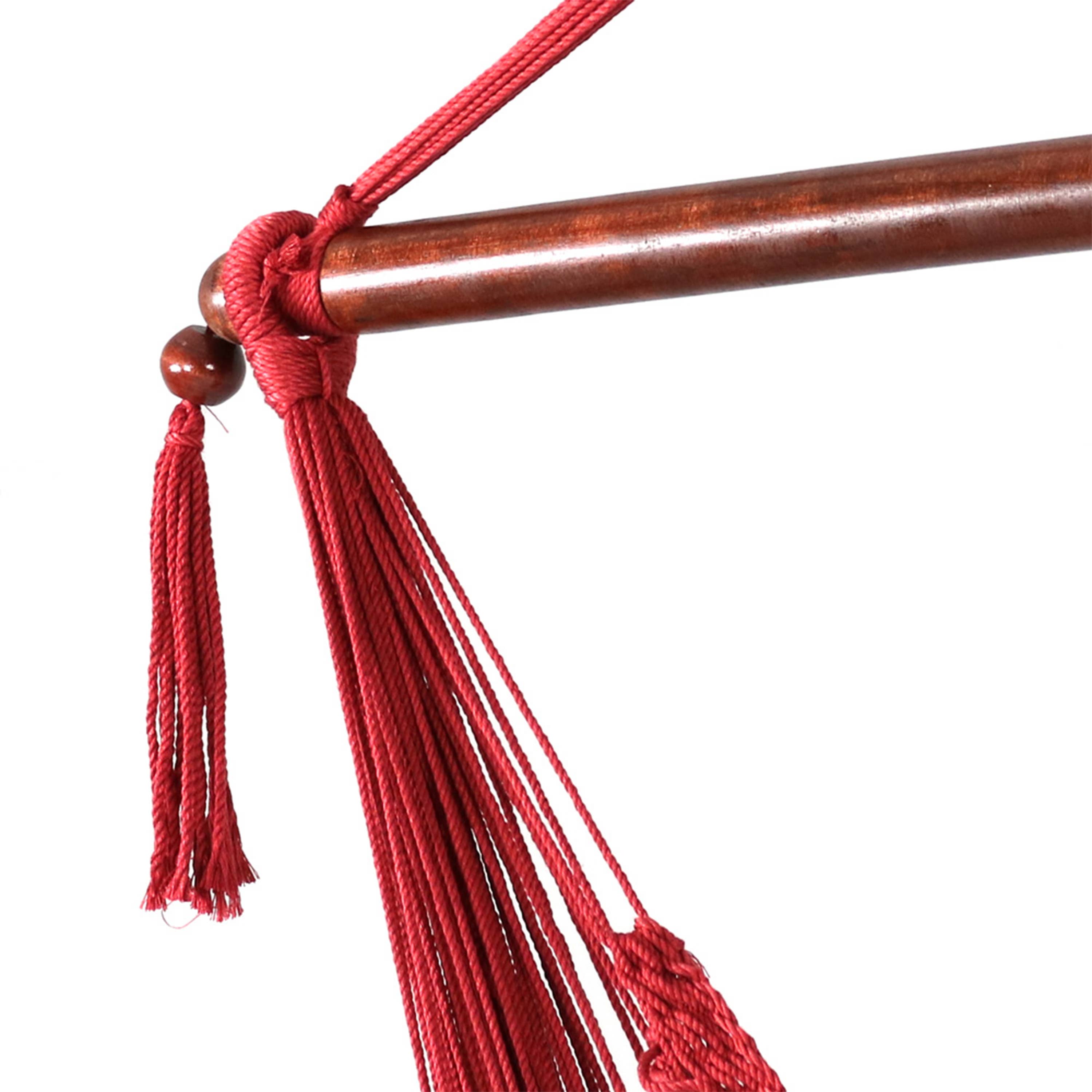 Sunnydaze Decor - Wholesale Hammock - Extra Large Rope Hammock Chair and Spreader Bar - Red9