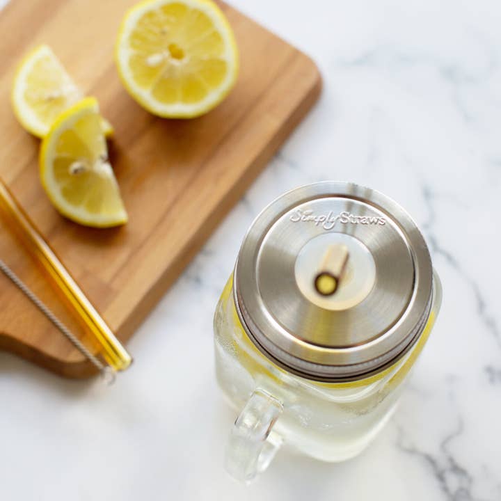 Simply Straws - Wholesale Jar - 4.0 Mason Jar Straw Lid - Regular Mouth2