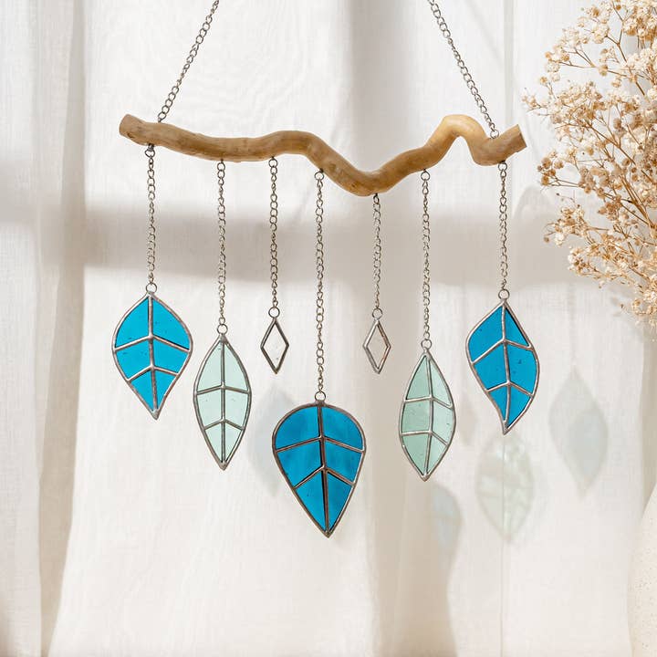 Leaves Glass Art F26 for wholesale by MondoBellissimo