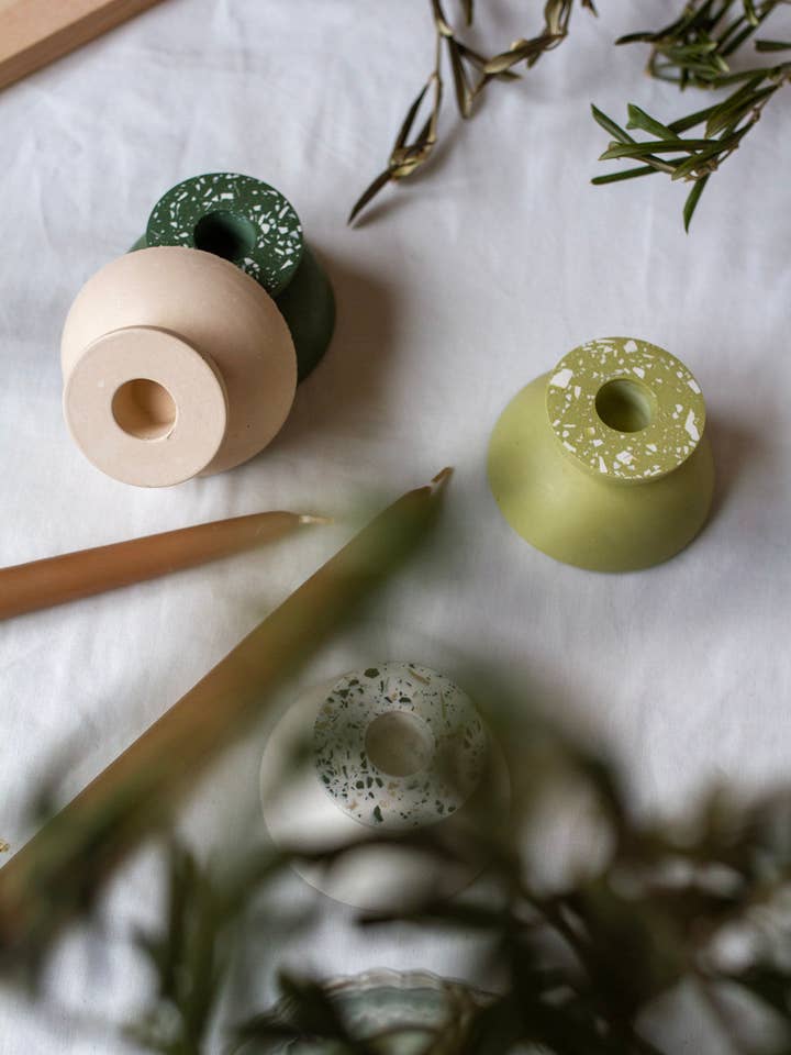 Kerzenständer aus Terrazzo - Grove für den Großhandel von Calico Collective