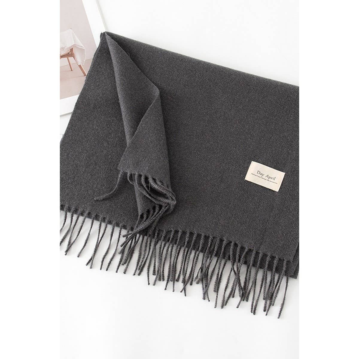 NINEXIS - Vente Écharpe – femme - CWASC1482_ÉCHARPE CHAUDE DE COULEUR UNIE À COL CHÂLE16