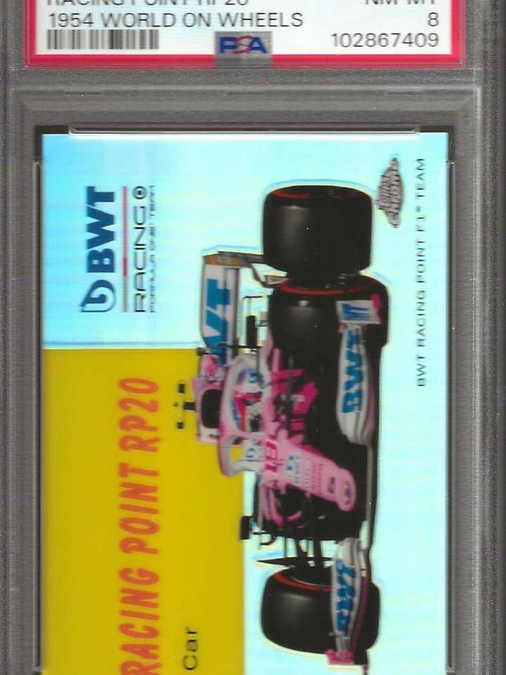2020 Topps Chrome F1 Racing Point RP20 1954 World On Wheels #22 PSA 8 per la vendita all'ingrosso da parte di Chronic Cards