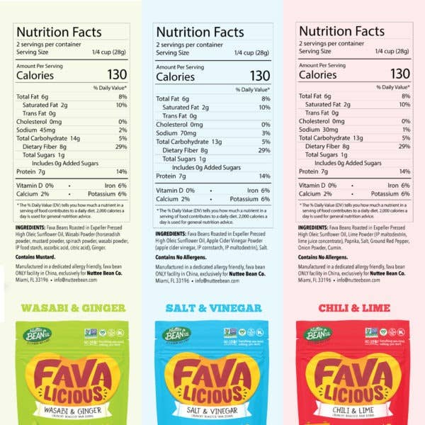 Favalicious® - Wholesale Nuts - Favalicious Variety Pack - Pack of 36 x 2oz bags1