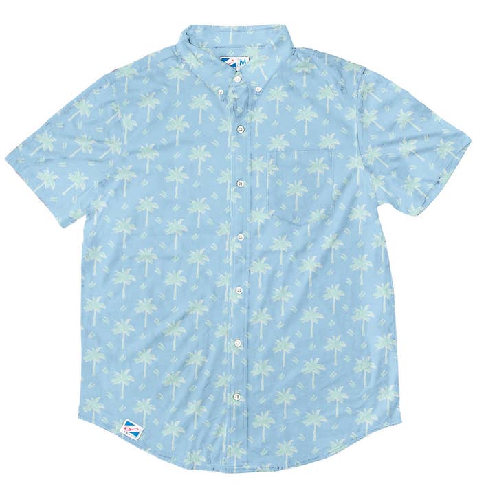 Pastel Palms - Cotton Stretch Shirt for wholesale by Bermies