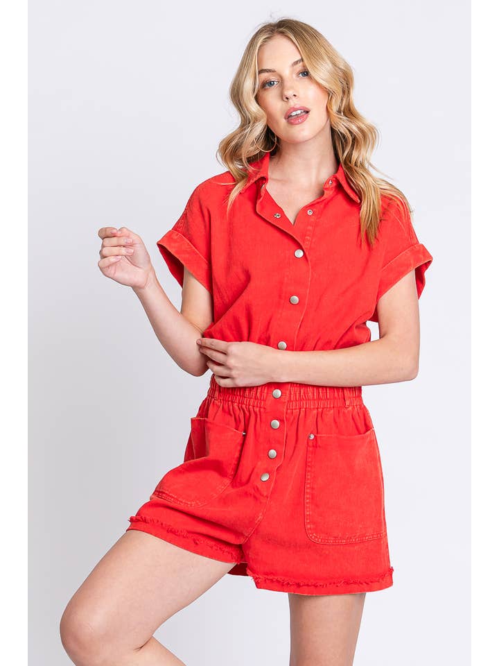 Sewn and Seen - Venta al por mayor Peto - Mujer - Mameluco de mezclilla con botones y bolsillos2