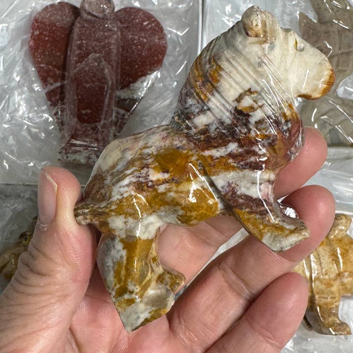 The 7 Directions - Wholesale Decorative Figurine - 9 pc flat animal carvings FT84 Lions angels and more6